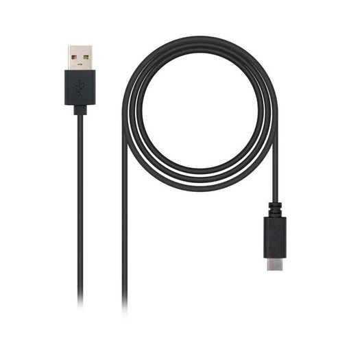 USB A to USB C Cable NANOCABLE 10.01.210 Black