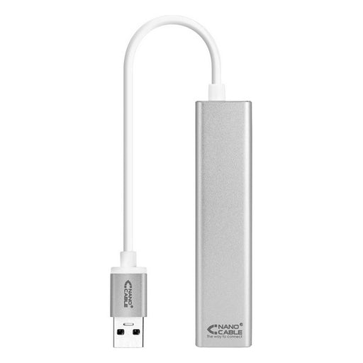 USB 3.0 to Gigabit Ethernet Converter NANOCABLE 10.03.0403 Silver