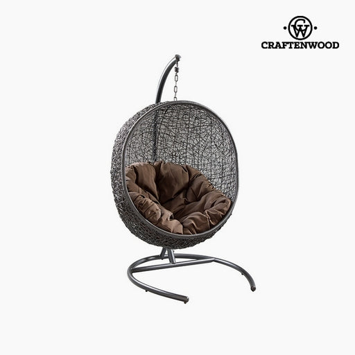 Hanging basket seat (176 cm) Synthetic rattan Black