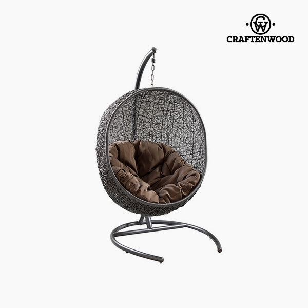Hanging basket seat (176 cm) Synthetic rattan Black