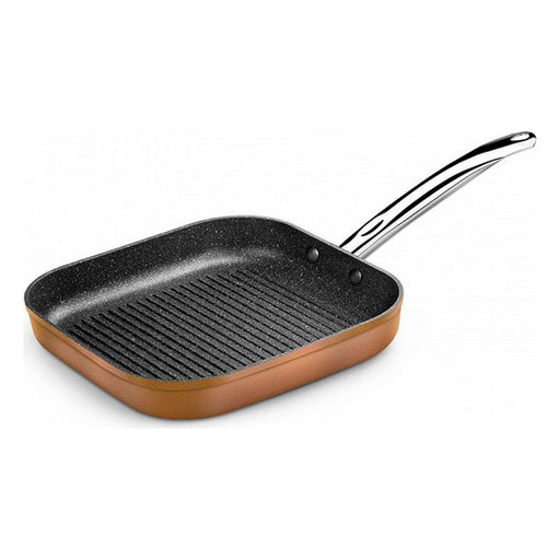 Grill pan with stripes Monix M740030 Grill 28 cm Brown Black