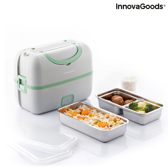Lunch Box Cuiseur Vapeur Electrique 3 en 1 avec Recettes Beneam InnovaGoods