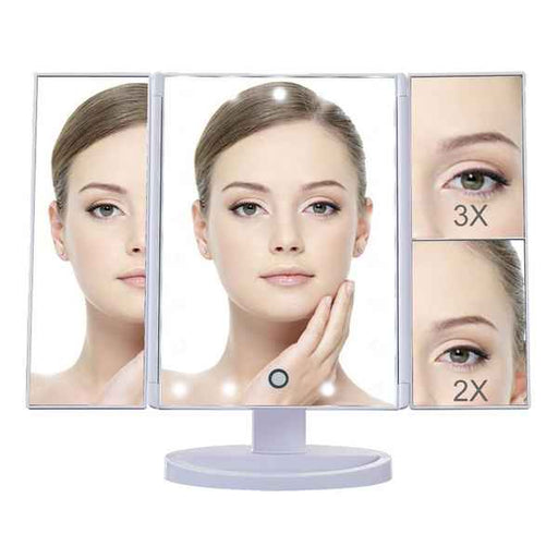 Magnifying Mirror with LED (1x/2x/3x) White (Refurbished A+)
