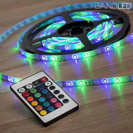Bande LED BandLed Multicolore pour Intérieur et Extérieur (5 m + 60 LED)