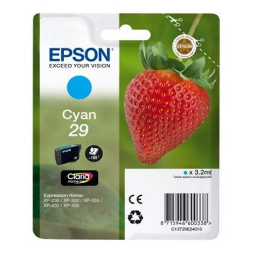 Cartouche d'encre d'origine Epson C13T298240 Cyan