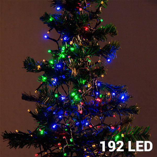 Multi-coloured Christmas Lights (192 LED)