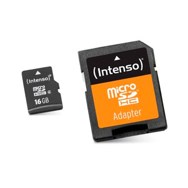 Micro SD Memory Card with Adaptor INTENSO 3413470 16 GB Class 10