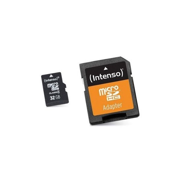 Carte mémoire Micro SD avec adaptateur INTENSO 3413480 32 Go Classe 10