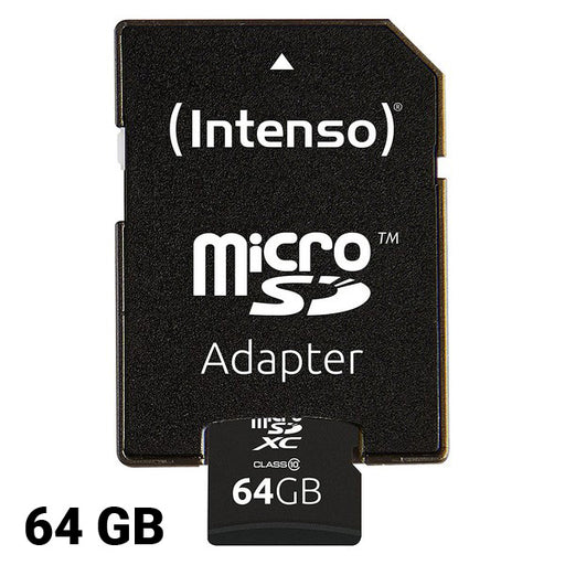 Micro SD Memory Card with Adaptor INTENSO 3413490 64 GB Class 10
