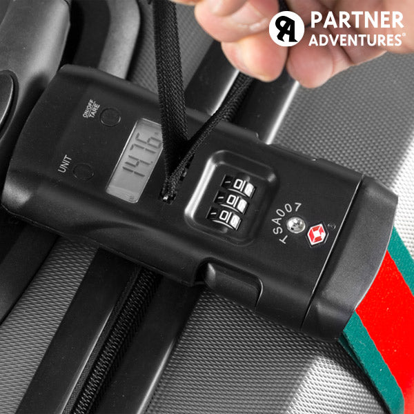 Partner Adventures Luggage Strap with Integrated Weighing Scale and Security Code