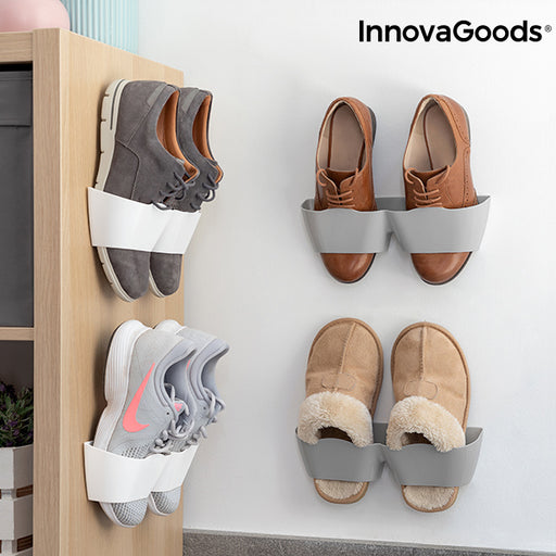 InnovaGoods Adhesive Shoe Racks (4 Pairs)