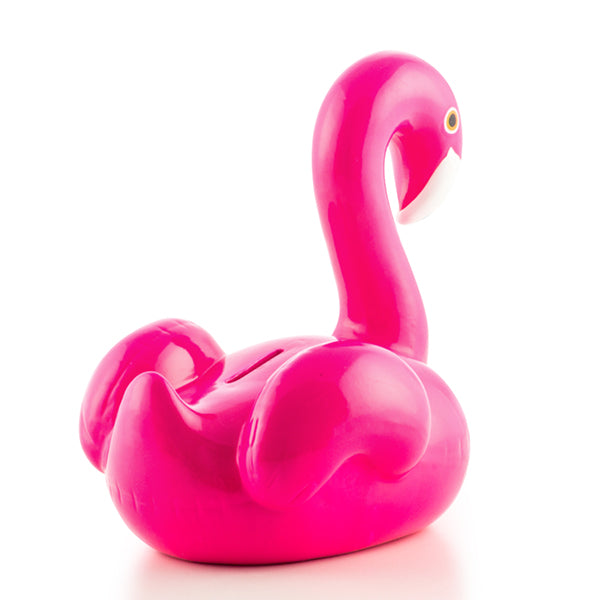 Wagon Trend Flamingo Ceramic Piggy Bank