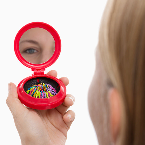 Miroir de sac à main Colors avec brosse intégrée